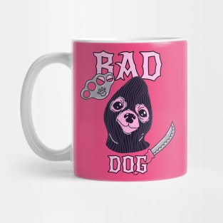 bad dog in balaclava meme Mug